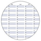Dauerkalender DIN A0 XXL abwischbarer Wandkalender gerollt mit Marker 250 g Papier