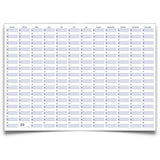 Dauerkalender DIN A3 abwischbarer Wandkalender gerollt mit Marker 250 g Papier