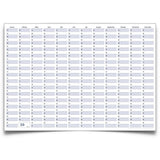 Dauerkalender deutsch B0 abwischbar gerollt mit Marker 250 g Papier