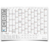 Jahreskalender 2027 A1 14 Monate gerollt 250 g Papier