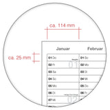 Jahreskalender deutsch 2026 B0 abwischbar gerollt mit Marker 250 g Papier