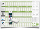 Personalplaner 2026 A2 abwischbar gerollt 4 marker 