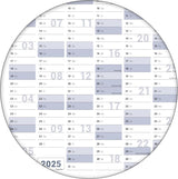 Wandkalender 2026 A0 841 x 1189 mm blau grau Jahreskalender mit Marker
