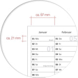 Wandkalender 2026 A0 841 x 1189 mm grün Jahreskalender 135 g Papier