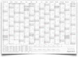 Wandkalender 2026 A0 841 x 1189 mm grau Jahreskalender 14 Monate