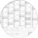 Wandkalender 2026 A0 841 x 1189 mm grau Jahreskalender 250 g Papier