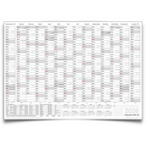 Wandkalender 2026 A1 quer 841 x 594 mm grau Jahreskalender 14 Monate