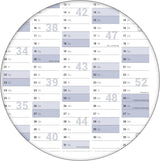 Wandkalender 2026 B0 1000 x 1414 mm blau grau abwischbar für Büro