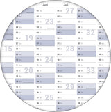 Wandkalender 2026 B0 1000 x 1414 mm blau grau abwischbar für Teamplanung