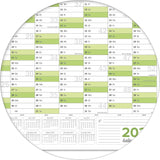 Wandkalender 2026 B1 700 x 1000 mm grün mit Schwamm wiederverwendbar Organisation