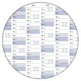 Wandkalender 2026 B1 707 x 1000 mm blau grau Jahresübersicht