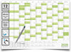 Wandkalender 2026 A2 420 x 594 mm grün abwischbar Jahreskalender