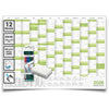 Wandkalender 2026 B0 1000 x 1414 mm grün deutsch abwischbar Jahreskalender
