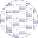 Wandkalender 2027 A0 841 x 1189 mm blau grau abwischbar 250 g Papier