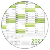 Wandkalender 2027 A3 297 x 420 mm grün 250 g Papier Teamplanung