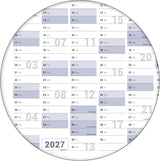 Wandkalender 2027 B0 1000 x 1414 mm blau grau abwischbar 250 g Papier