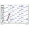 Wandkalender 2028 B0 1400 x 1000 mm blau grau abwischbar Jahreskalender Planung
