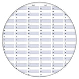 Wandkalender B0 1000 x 1414 mm blau grau gerollt mit Marker