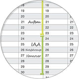 Wandkalender B1 707 x 1000 mm grün 250 g Papier Büroplanung