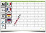 Wandkalender B1 707 x 1000 mm grün abwischbar Dauerkalender Planung