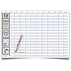 Wandkalender DIN B1 700 x 1000 mm blau grau abwischbar Dauerkalender Planung