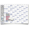 Jahreskalender 2027 B0 abwischbar gerollt mit 4er Stifte-Set & Schwamm 250 g Papier
