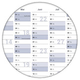 Jahreskalender 2027 B0 abwischbar gerollt mit Marker 250 g Papier