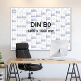 Jahreskalender 2027 B0 abwischbar gerollt mit Marker 250 g Papier