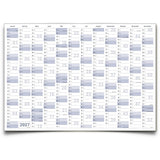 Jahreskalender 2027 B0 abwischbar gerollt mit Marker 250 g Papier