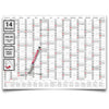 Jahreskalender 2027 A0 14 Monate abwischbar gerollt mit Marker 250 g Papier