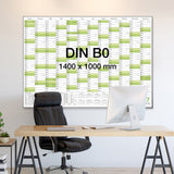 Jahreskalender 2027 B0 abwischbar gerollt mit Marker 250 g Papier