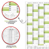 Schuljahreskalender 2026/27 A1 quer gerollt 250 g Papier